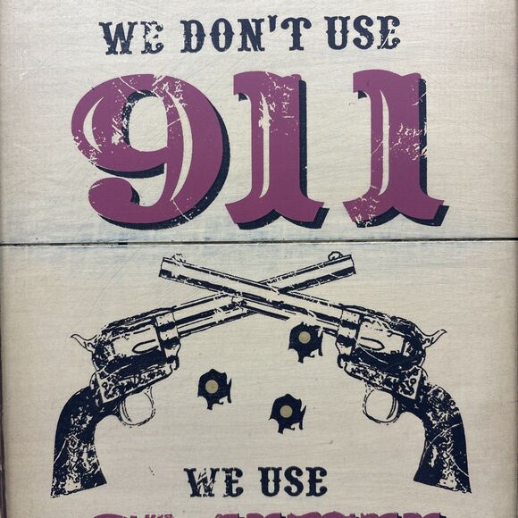 SMITH AND WESSON Wood Sign Framed (14” x 8”) - Picture 4 of 7